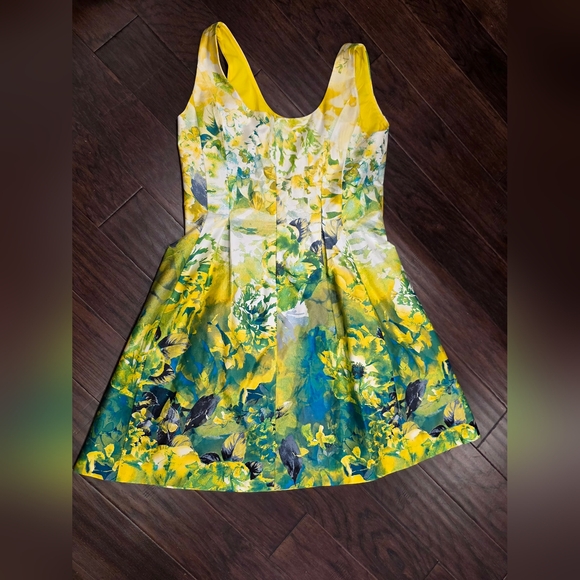 Nine West Floral Sleeveless Pleated  A-Line Midi Dress- Size 16 - Picture 12 of 12